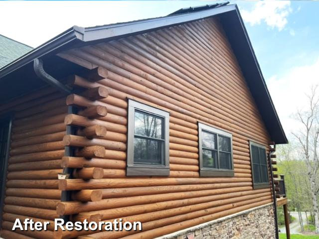 Log home restoration in High Point NC