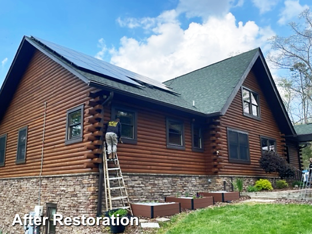 Log home restoration in High Point NC