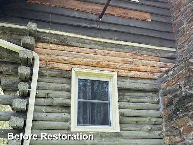 Log home restoration in Hot Springs, NC