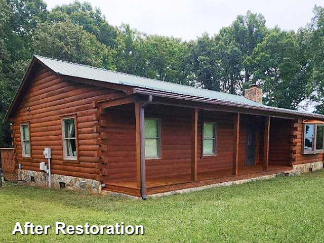 Log home restoration in Kernersville, NC