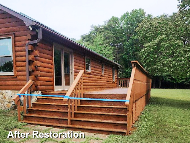 Log home restoration in Kernersville, NC