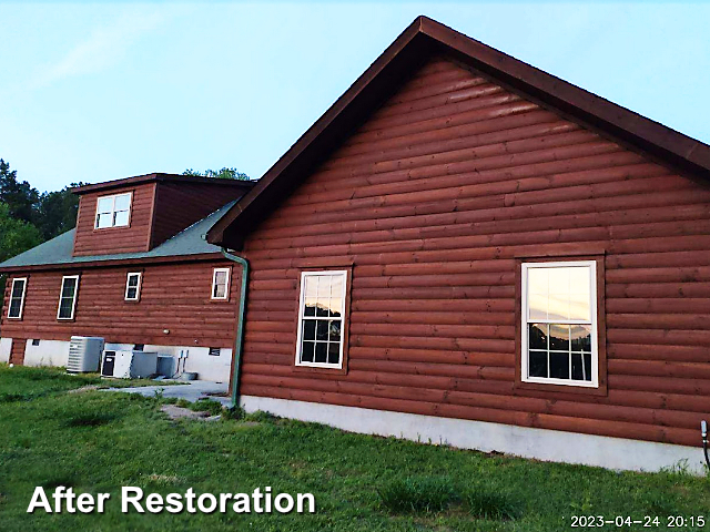 Log home restoration in Laurol Hill NC