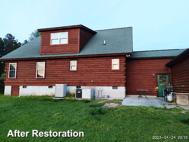 Log home restoration in Laurol Hill NC