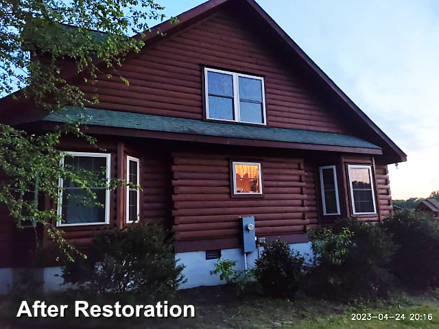 Log home restoration in Laurol Hill NC