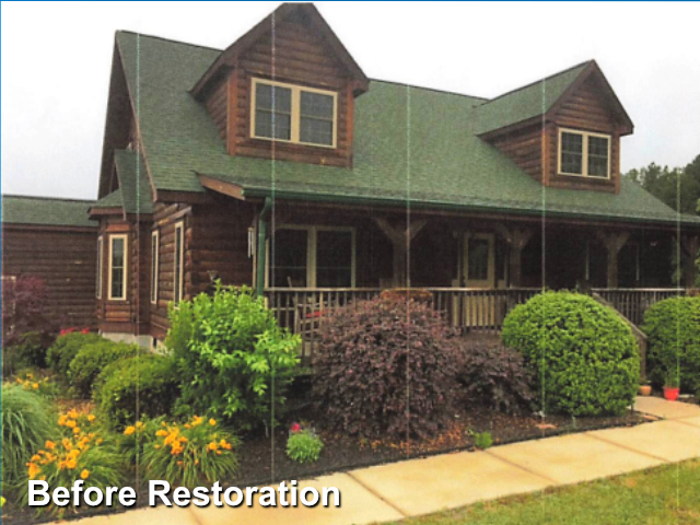 Log home restoration in Laurol Hill NC