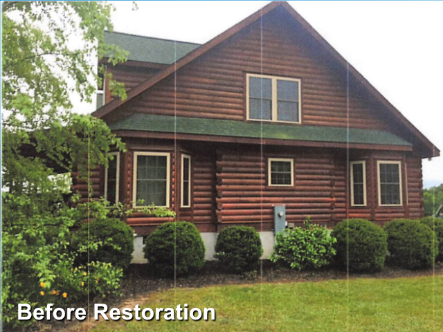 Log home restoration in Laurol Hill NC