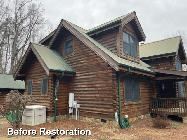 Log home restoration in Leasburg NC