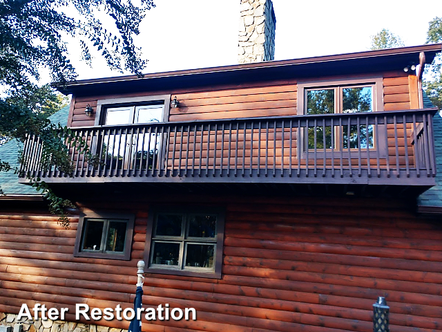 Log home restoration in Lenoir,NC