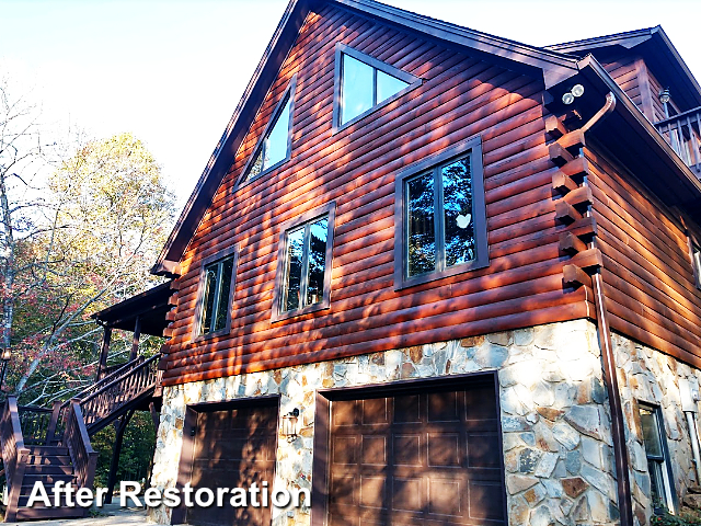 Log home restoration in Lenoir,NC