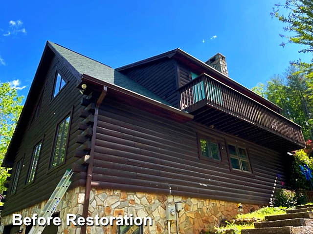 Log home restoration in Lenoir,NC