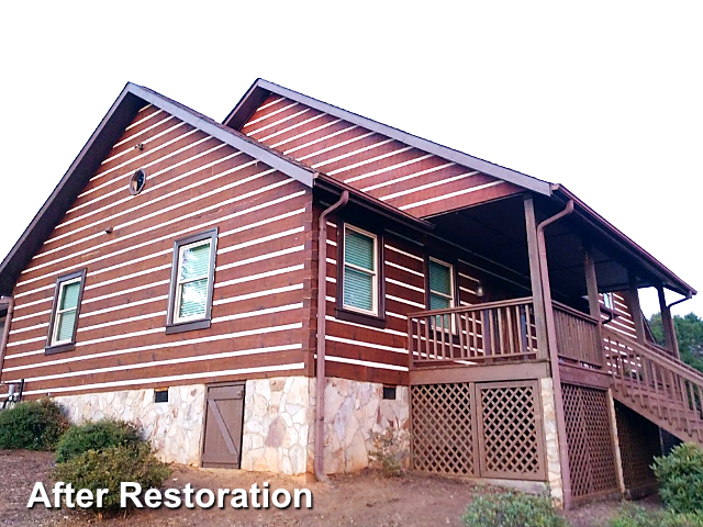 Log home restoration in Lewisville, NC