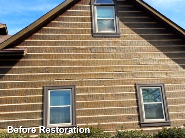 Log home restoration in Lewisville, NC