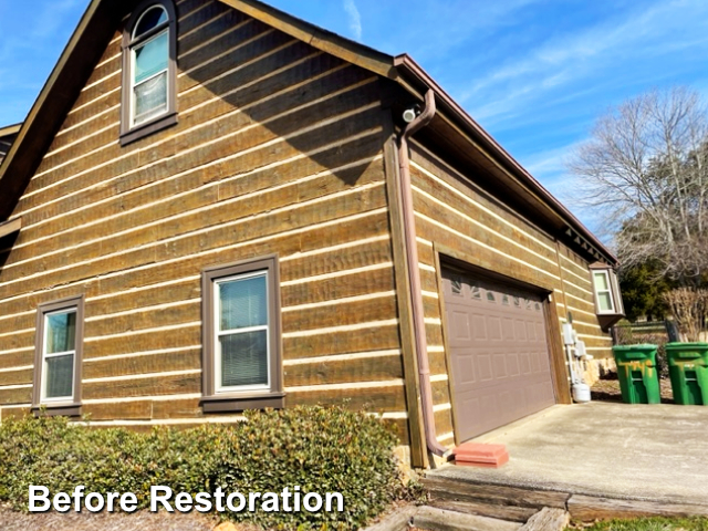 Log home restoration in Lewisville, NC