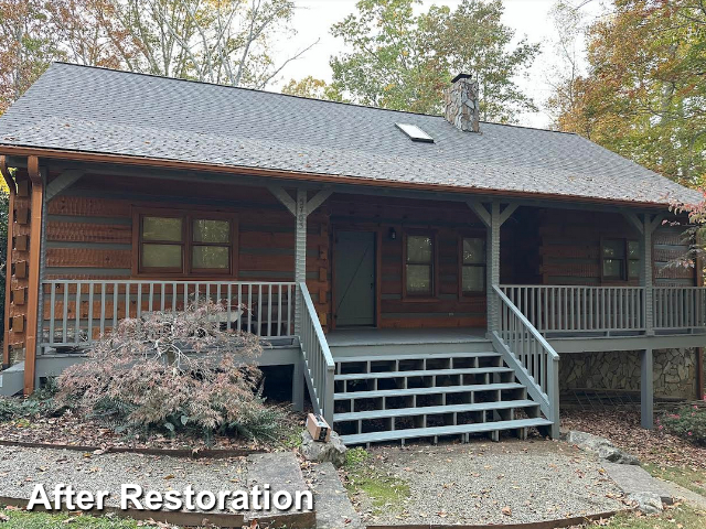 Log home restoration in Liberty NC