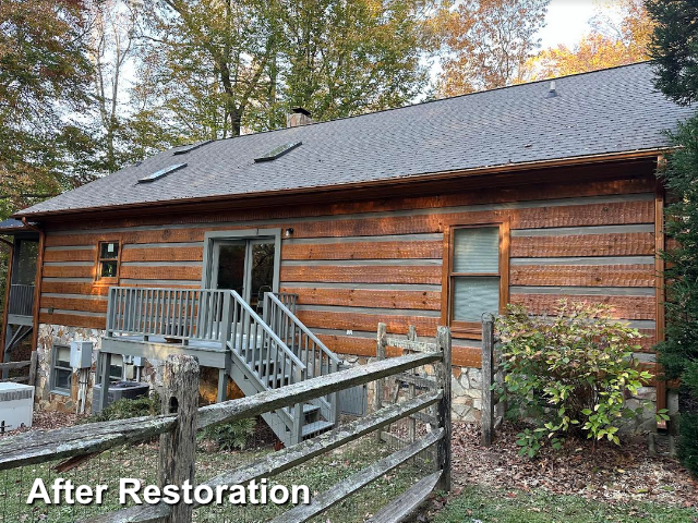 Log home restoration in Liberty NC