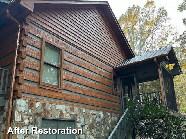 Log home restoration in Liberty NC