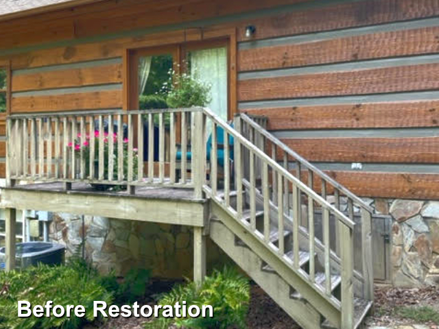 Log home restoration in Liberty NC