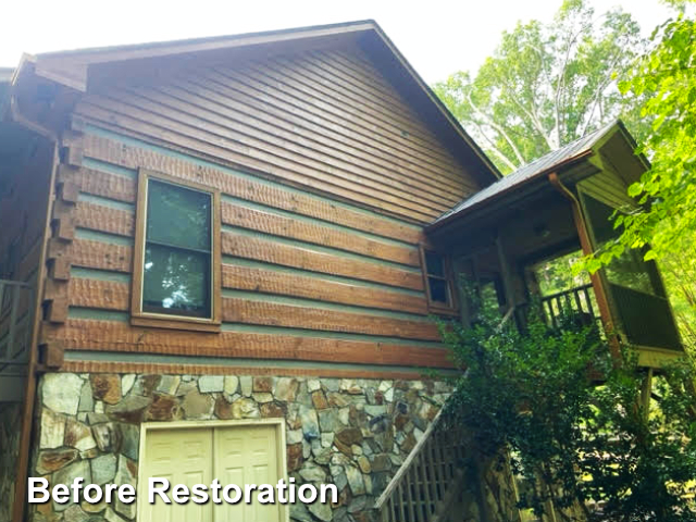 Log home restoration in Liberty NC