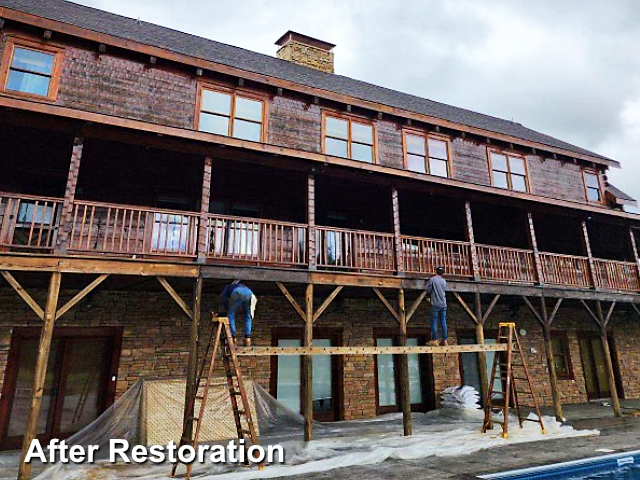 Log home restoration in Liberty,NC