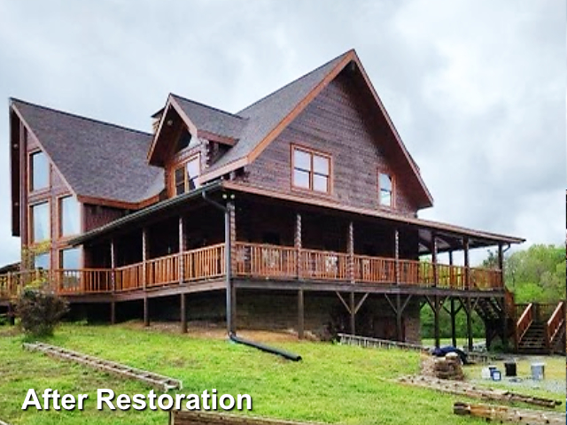 Log home restoration in Liberty,NC