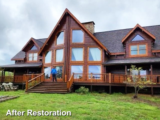 Log home restoration in Liberty,NC