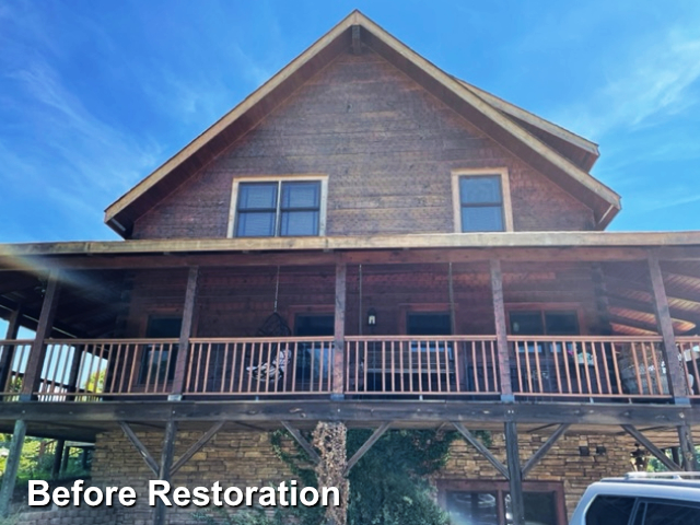 Log home restoration in Liberty,NC