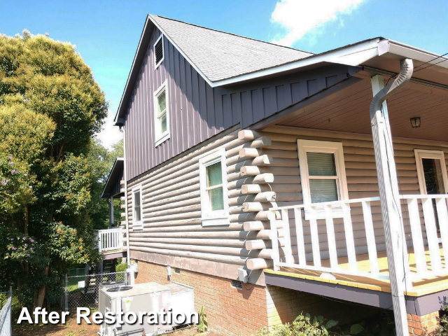 Log home restoration in Lincolnton, NC