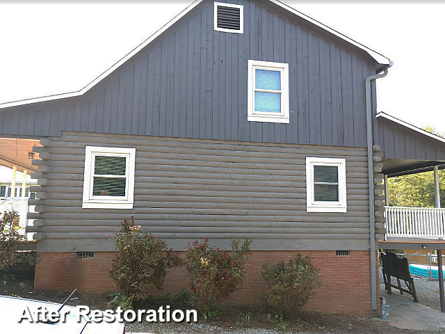 Log home restoration in Lincolnton, NC