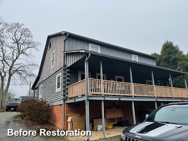 Log home restoration in Lincolnton, NC