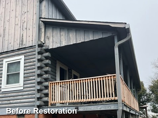 Log home restoration in Lincolnton, NC