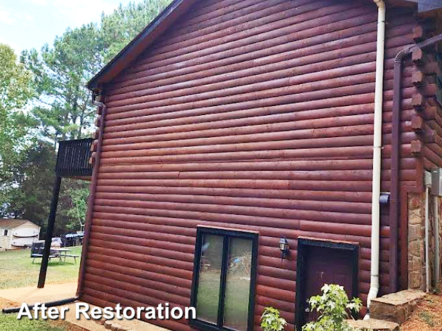 Log home restoration in Littleton, NC