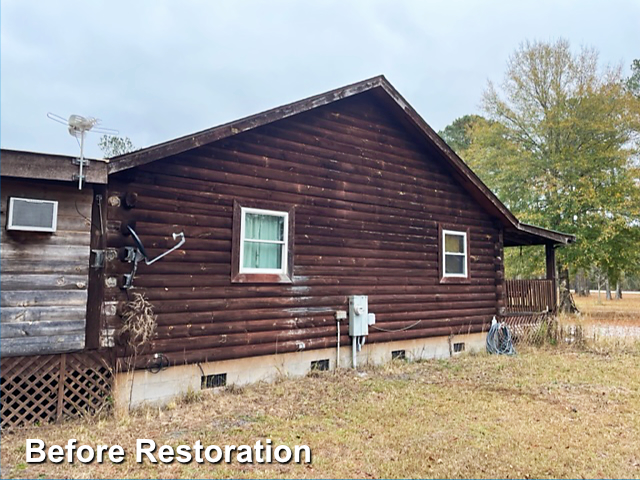 Log home restoration in Maple Hill, NC