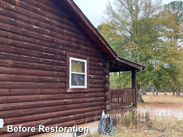 Log home restoration in Maple Hill, NC