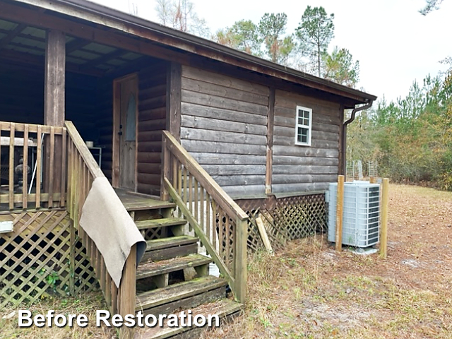 Log home restoration in Maple Hill, NC