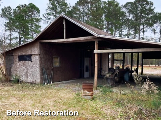 Log home restoration in Maple Hill, NC