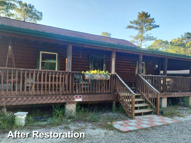 Log home restoration in Maple Hill, NC