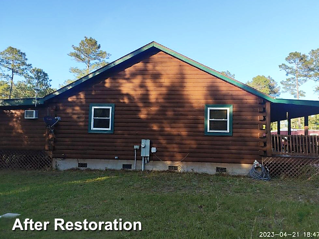 Log home restoration in Maple Hill, NC