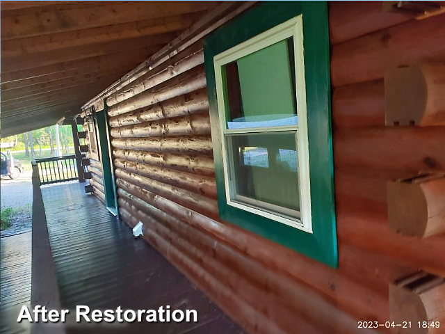 Log home restoration in Maple Hill, NC