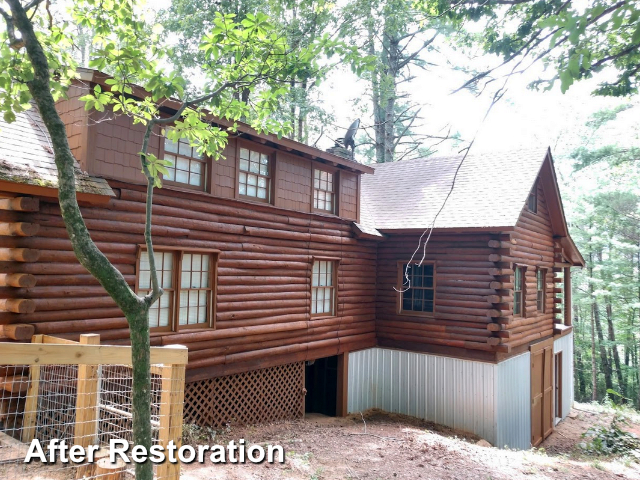 Log home restoration in Marietta, SC