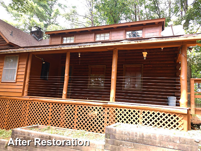 Log home restoration in Marietta, SC