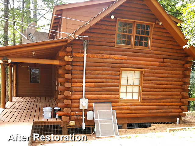 Log home restoration in Marietta, SC