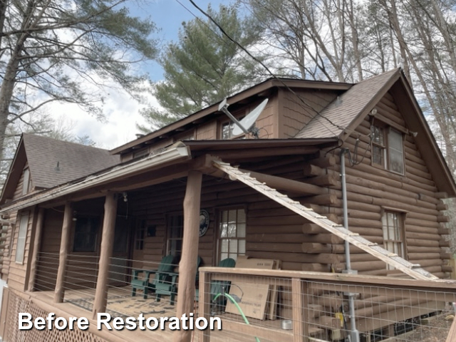 Log home restoration in Marietta, SC