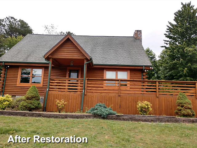 Log home restoration in Marion, NC