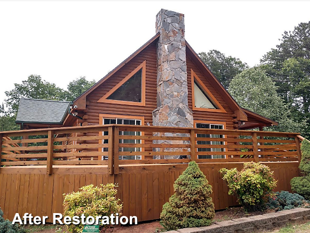 Log home restoration in Marion, NC