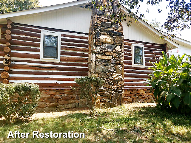 Log home restoration in Moncure NC