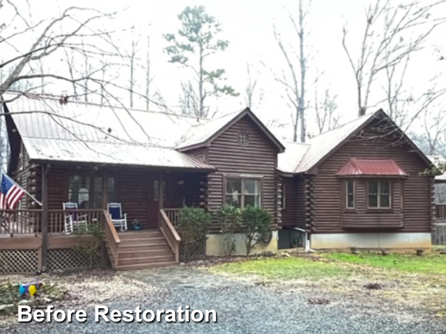 Log home restoration in Moncure NC