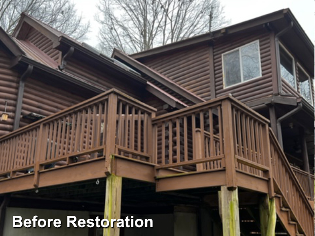 Log home restoration in Moncure NC