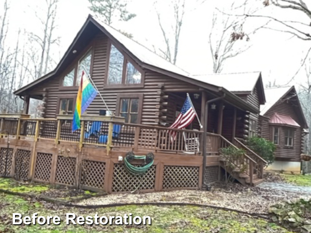 Log home restoration in Moncure NC