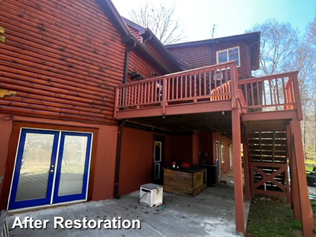 Log home restoration in Moncure NC