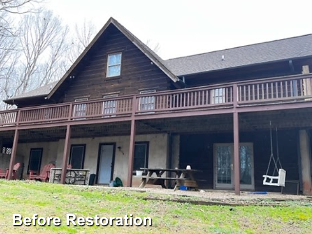 Log home restoration in Morresville, NC